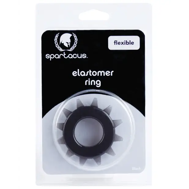 cock ring trade off-Stud Elastomer Cock Ring (Black)