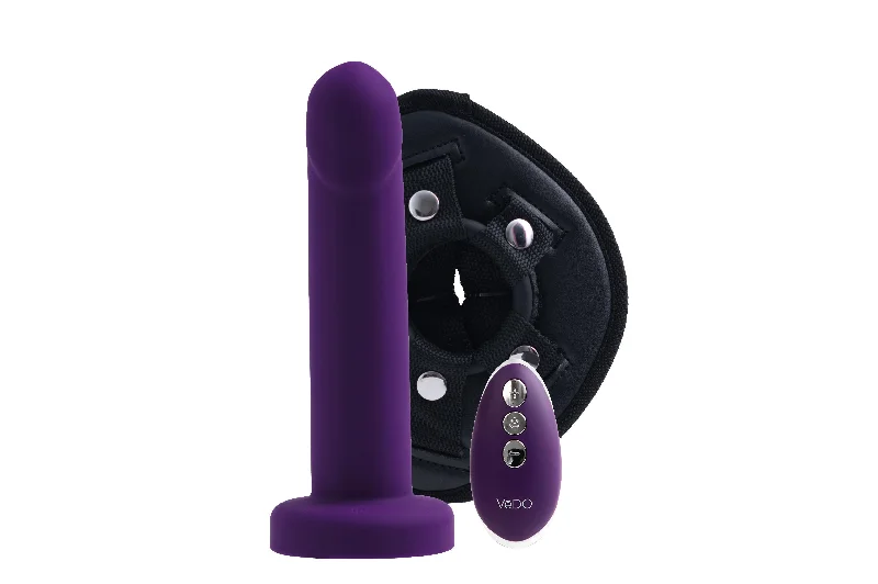 Vibrator quick start-Strapped Rechargeable Strap on - Purple