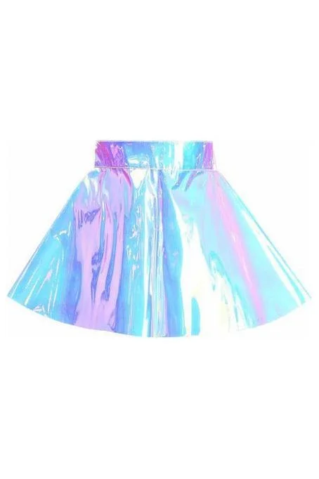 Bendable clit dildos-Blue/Purple Holo Skater Skirt