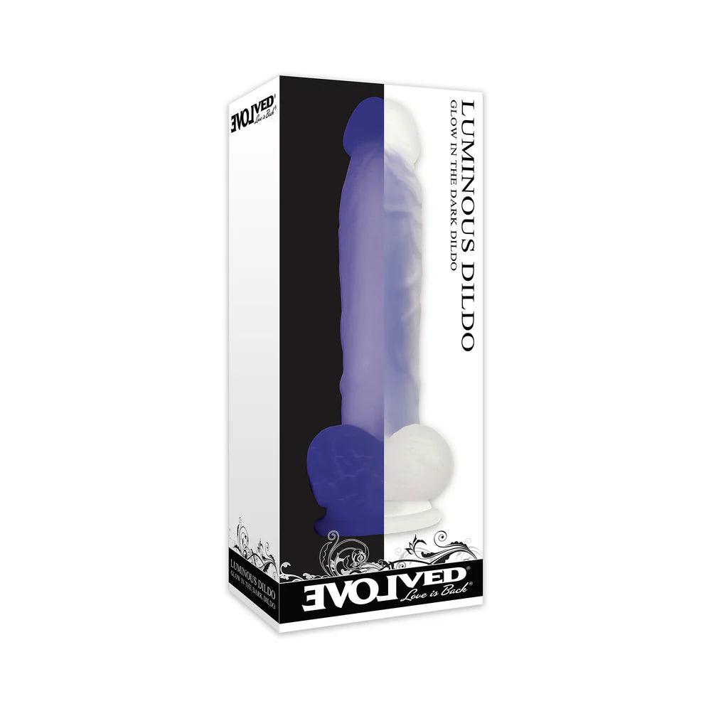 kinetic-charge-dildo-Evolved Luminous Poseable Glow in the Dark 8 in. Dildo With Balls