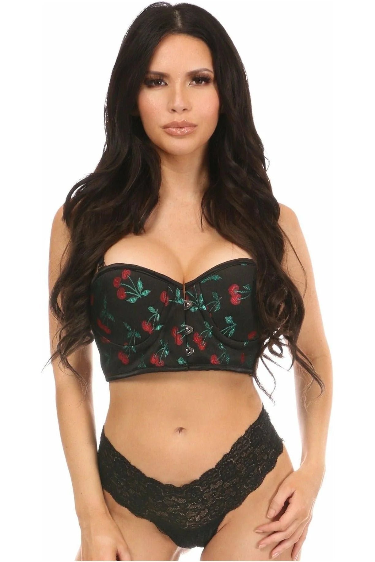 Rechargeable pulse stimulators-Cherry Bomb Cropped Bustier Top