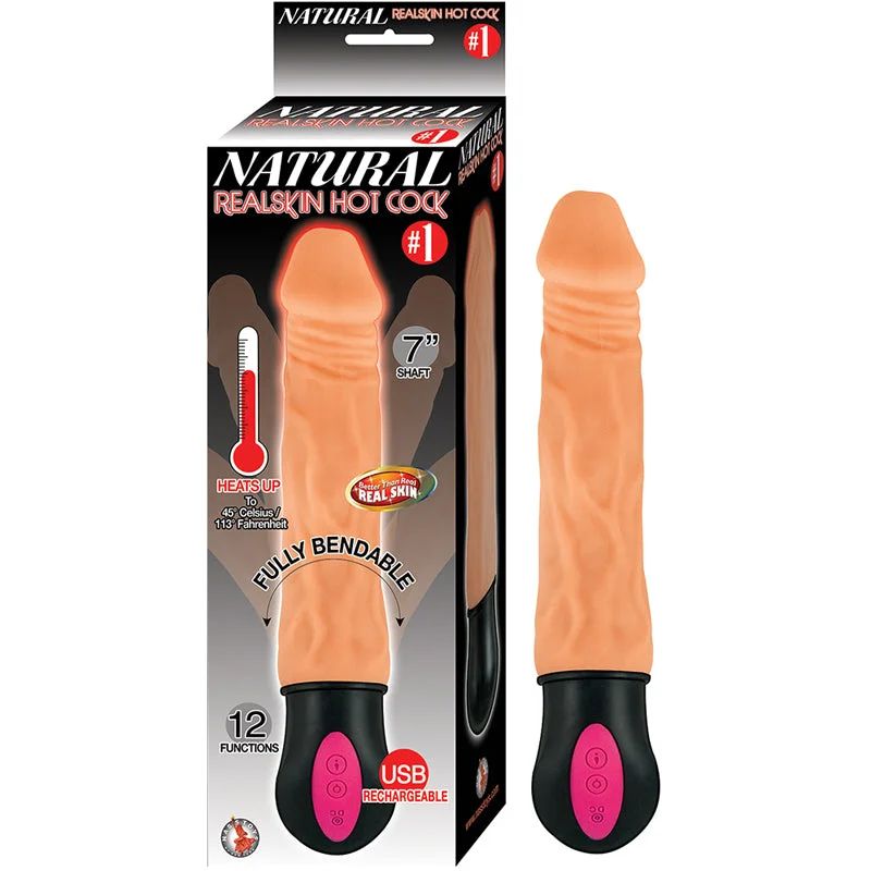 turbo-vibe-dildo-Natural Realskin Hot Cock #1 7 inches Dildo Beige