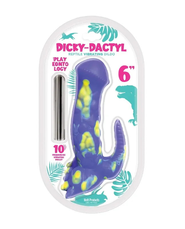 Vibrator big cover-Playeontology Series 6" DickyDactyl Vibrating Dildo - Phthalate-Free Ultra Soft Silicone Dinosaur Vibrator