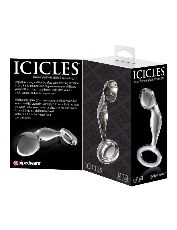 Muted BDSM toy gags-Icicles No. 46 Hand-Blown Glass Sex Toy: A Clear Elegance