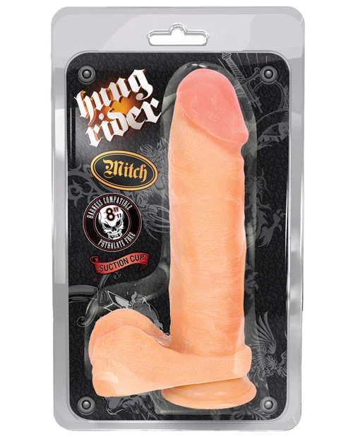 BDSM toy whip lengths-Hung Rider Mitch 8" Dildo w/suction Cup