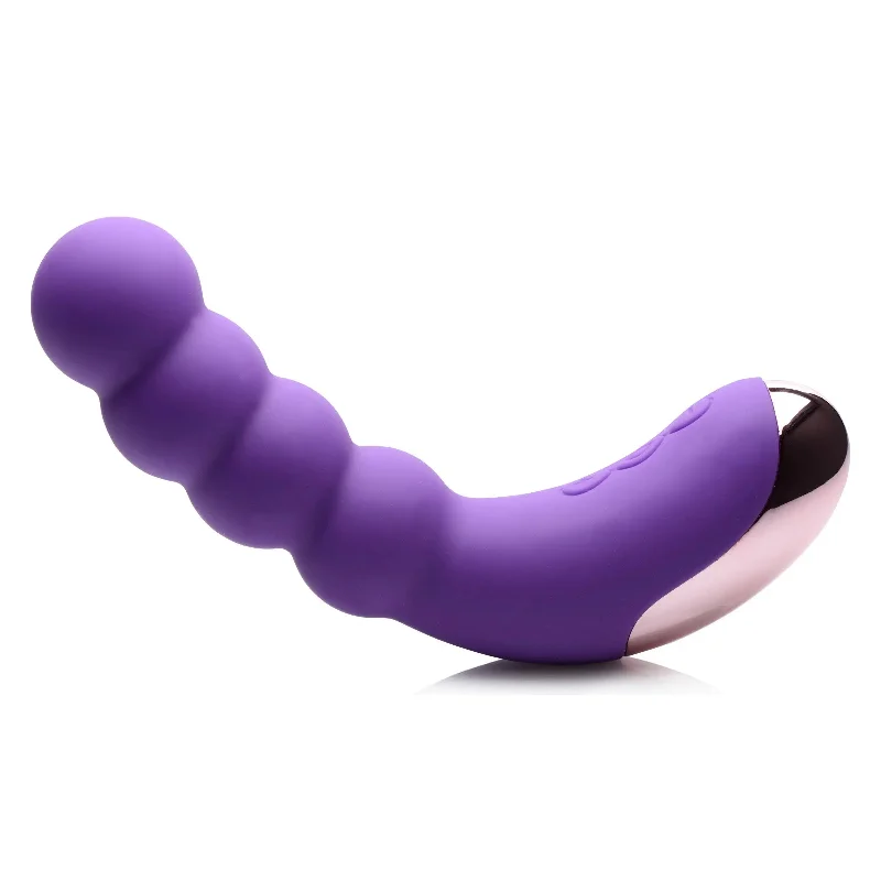 Vibrator advanced design-50X Silicone Beaded Vibrator - Purple