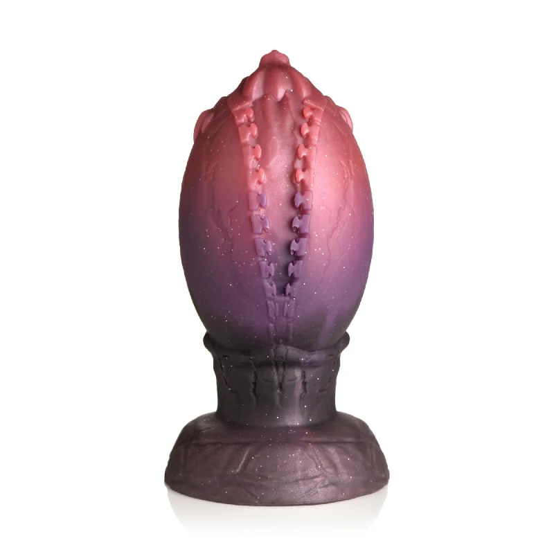 striped-rib-dildo-Creature Cocks Dragon Hatch Silicone Egg - XLarge