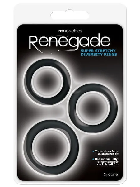 cock ring hologram-Renegade Diversity Cock Rings 3pk