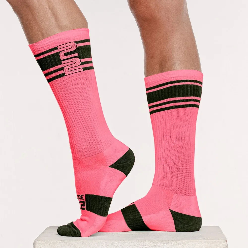 Silent wave clit toys-Alpha C ''Neon Pink'' Socks