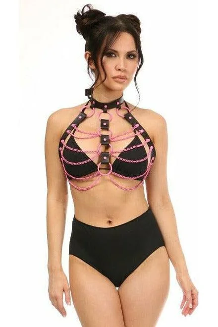 Sex toys for sensual duos-Candy Collection - Pink Chain Harness