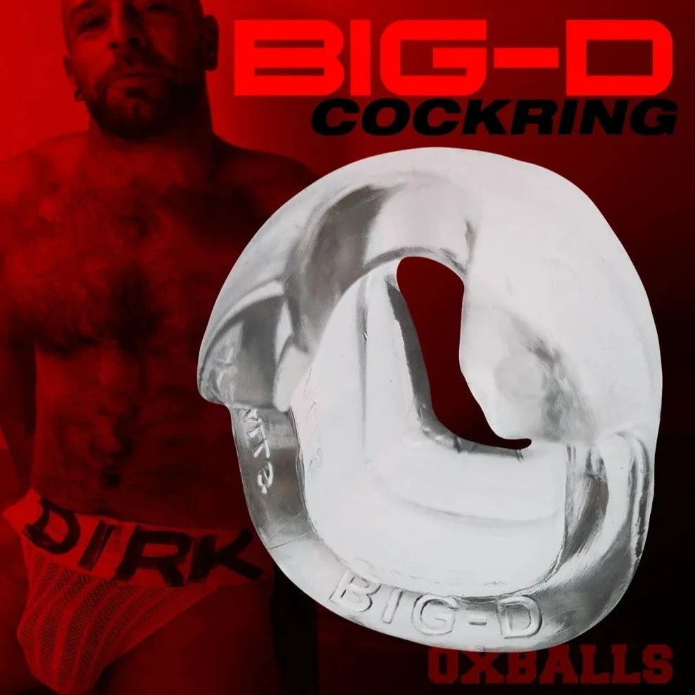 cock ring mixed feedback-Oxballs BIG-D SHAFTGRIP COCK RING Clear