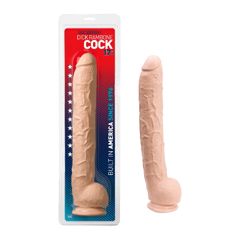 Sex toys for calm play-Dick Rambone: 18 in. x 2.5 in. Beige