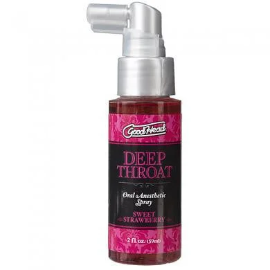 Sex toys with long tips-Goodhead Deep Throat Oral Aneshetic Spray 2 oz.  - Sweet Strawberry