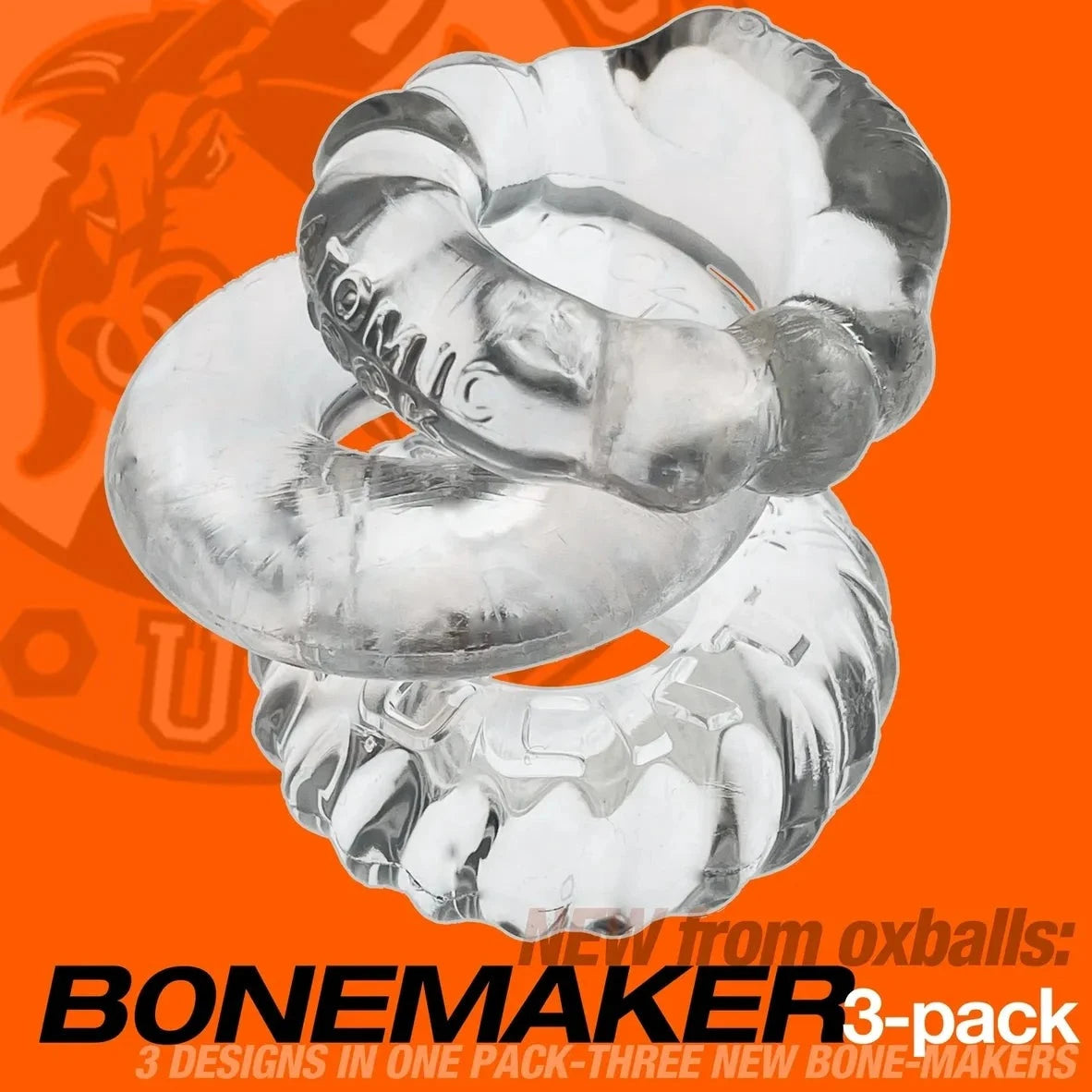 cock ring silent win-Oxballs BONEMAKER 3 STYLE BONER COCK RINGS Clear