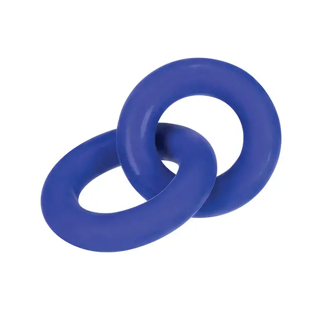 cock ring plan B-Hunkyjunk DUO linked cock/ball rings cobalt