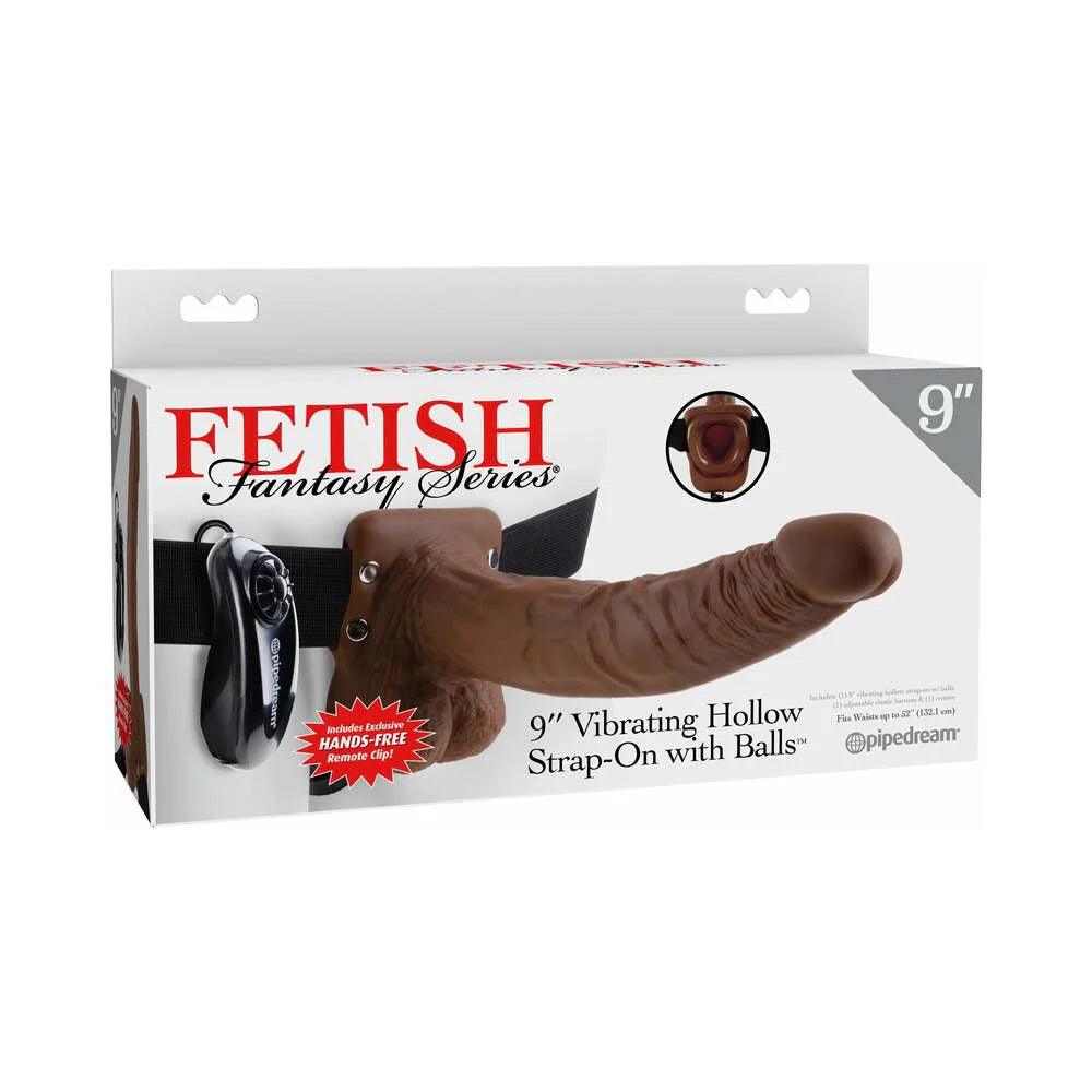 low-vibe-dildo-Pipedream Fetish Fantasy Series 9 in. Vibrating Hollow Strap-On with Balls