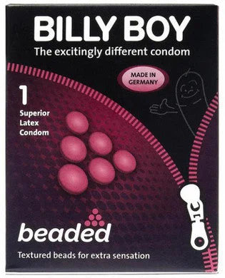 Couples clit stimulators-Billy Boy Beaded Condoms -  3-pack