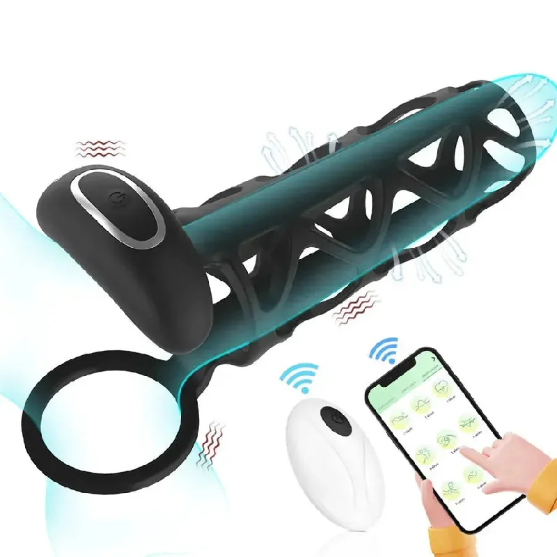 cock ring gadget-Smart App Control Vibrating Cock Sleeve