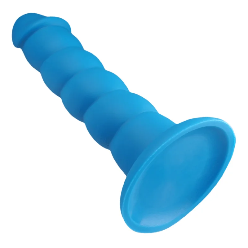 turbo-vibe-dildo-Suga Daddy 9.5 Inch Swirled Blue Silicone Dildo