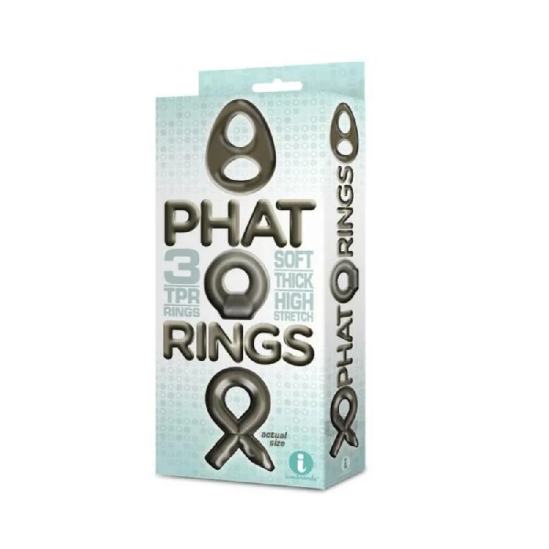 cock ring tight loose-The 9's Phat Rings Smoke 2 Chunky Cock Rings