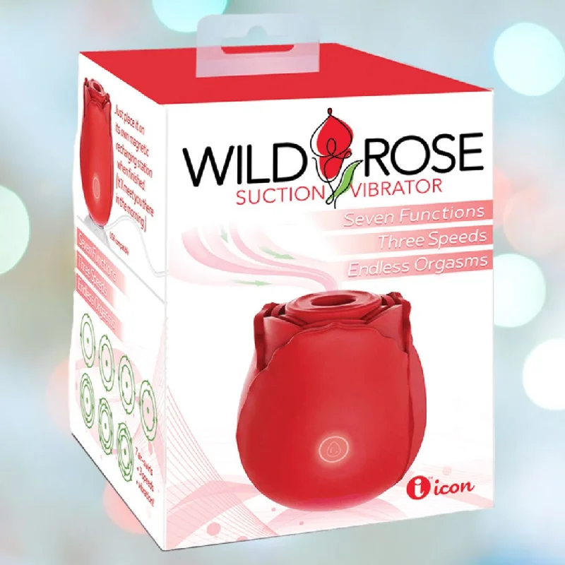 Vibrator USB charge-Wild Rose Rechargeable Suction Vibrator