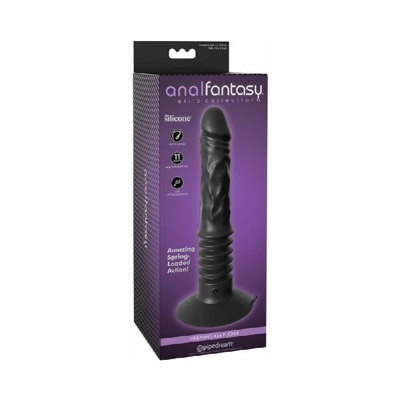 fade-color-dildo-Pipedream Anal Fantasy Elite Vibrating Ass Fucker 12 in. Thrusting Dildo With Suction Cup