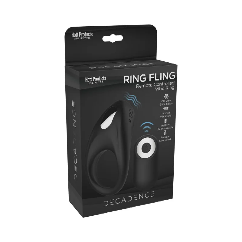 cock ring middle ground-Decadence Ring Fling Milt Speed Cock Ring With Remote Control