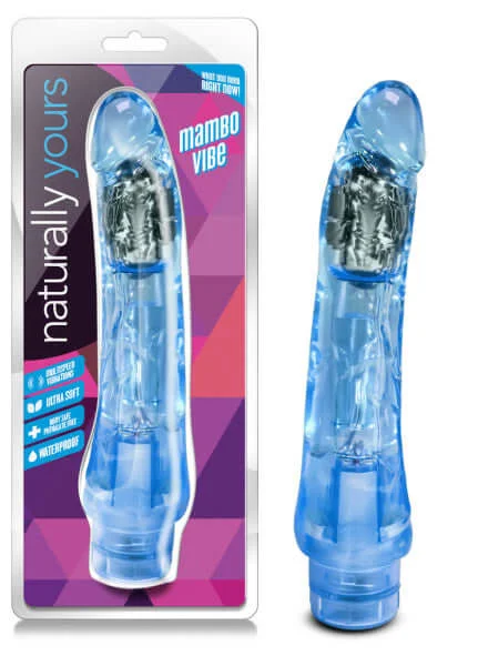 Vibrator faint mode-Naturally Yours Mambo Vibe Blue - Realistic Curved Vibrator for Intense Stimulation