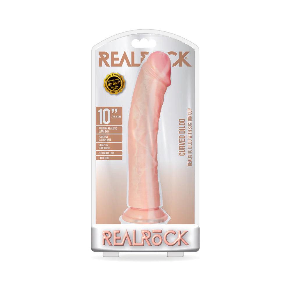 prism-dildo-RealRock Realistic 10 in. Curved Dildo With Suction Cup