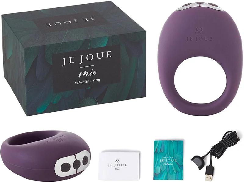 cock ring high praise-Je Joue Mio Premium Silicone Vibrating Rechargeable Cock Ring Purple