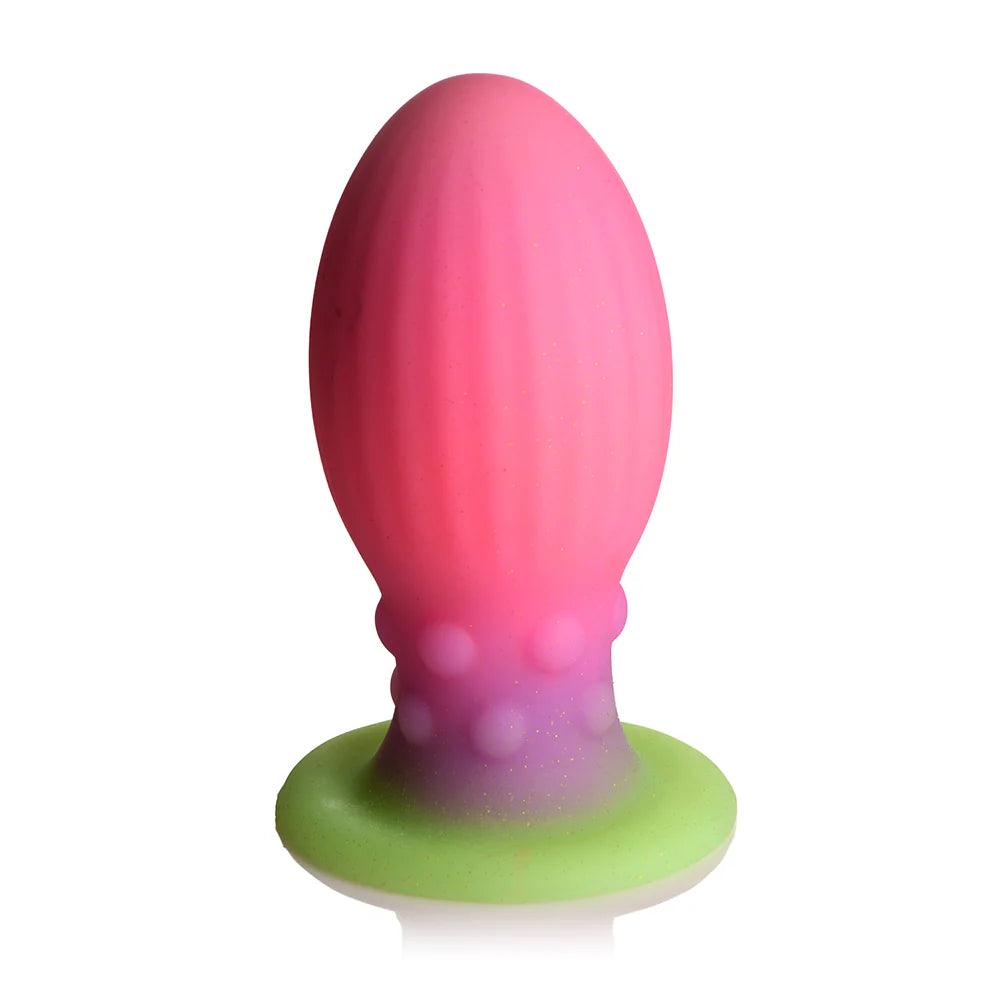 ultra-hush-dildo-Creature Cocks XL Xeno Egg Glow-in-the-Dark Silicone Egg