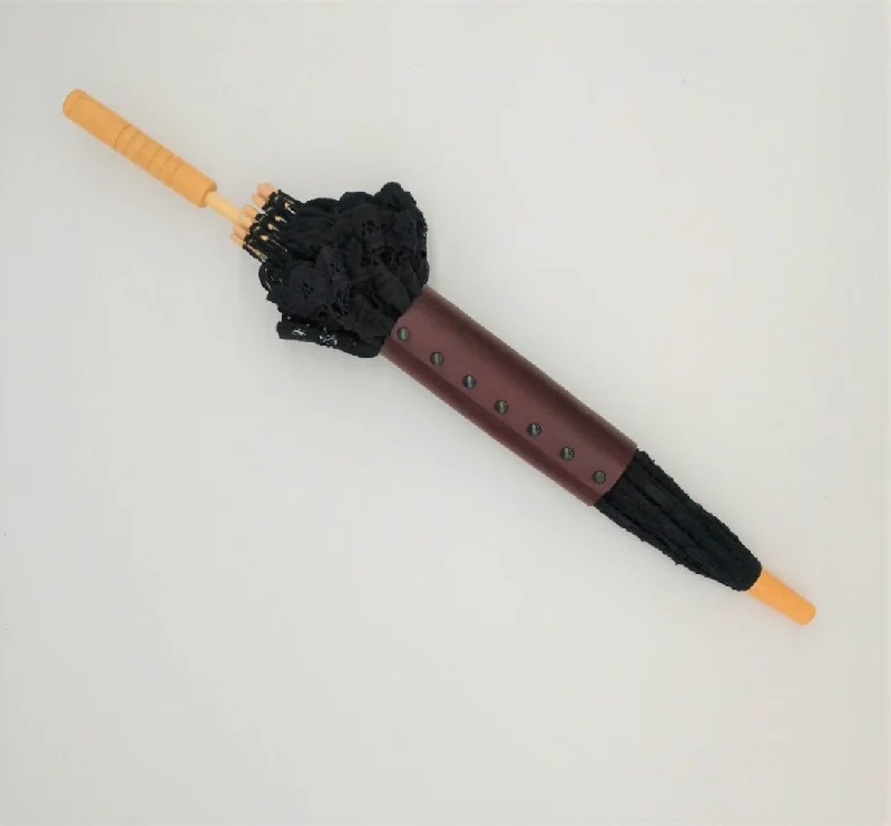 Sex toys for soft fun-Red Leather Parasol Holster