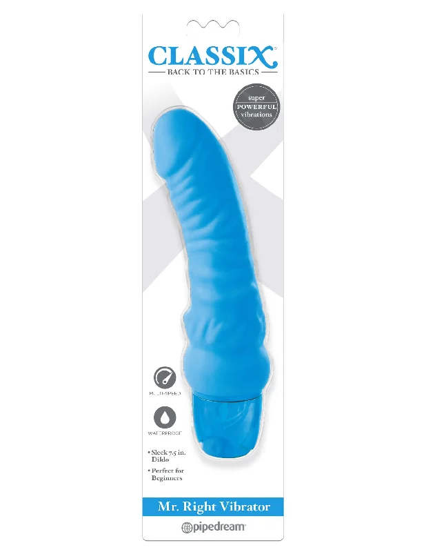 Vibrator far signal-Classix Mr. Right Vibrator Blue - Classic Pleasures, Modern Satisfaction