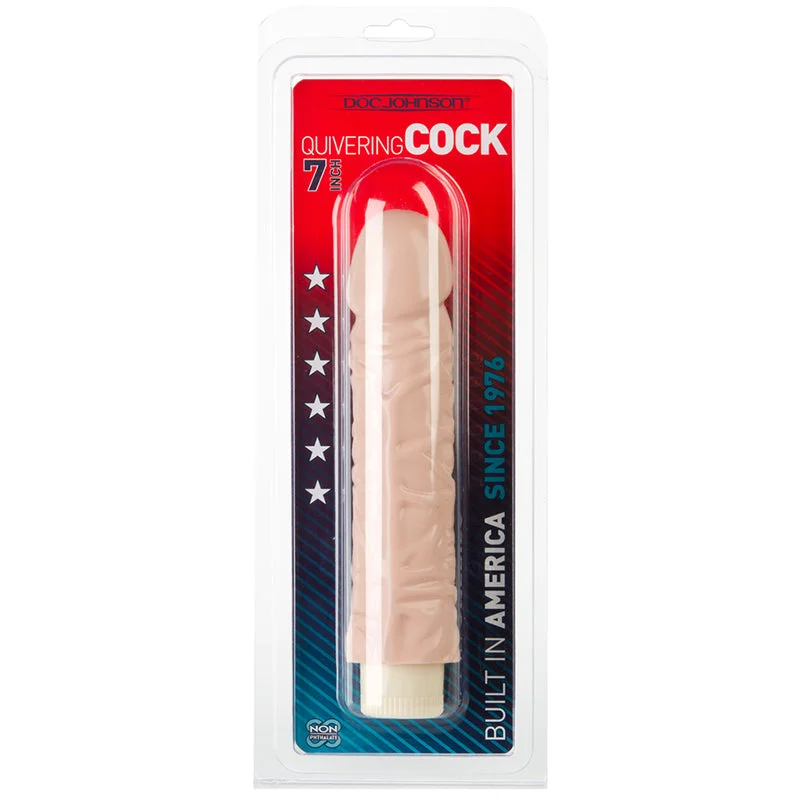 Vibrator remote signal-Quivering Cock Vibrator With Sleeve 8 Inches Beige