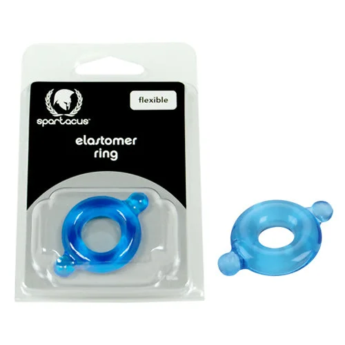 cock ring release valve-Spartacus Elastomer Stretch to Fit Flexible Cock Ring Blue Regular