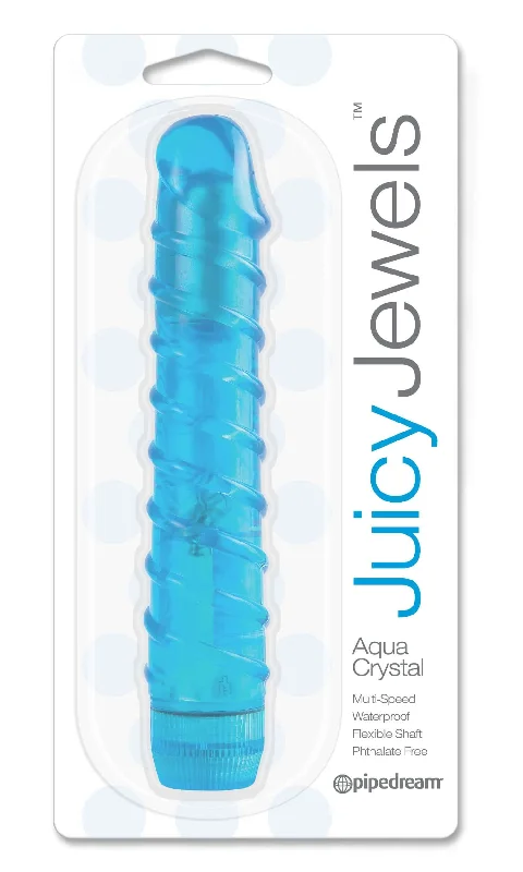 Vibrator top tier-Juicy Jewels Aqua Crystal Blue Vibrator