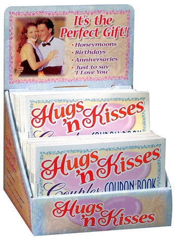 Rechargeable clit waves-Hugs N' Kisses Coupon Book -  Display of 36