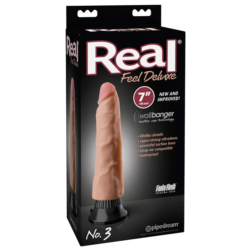 Vibrator supreme power-Real Feel Deluxe No 3 7 inches Vibrator Beige