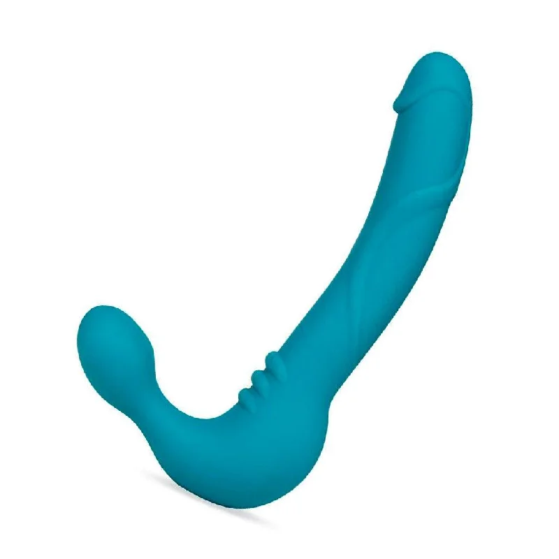 BDSM toy paddle themes-Temptasia Luna Strapless Vibrating Silicone Dildo, Teal