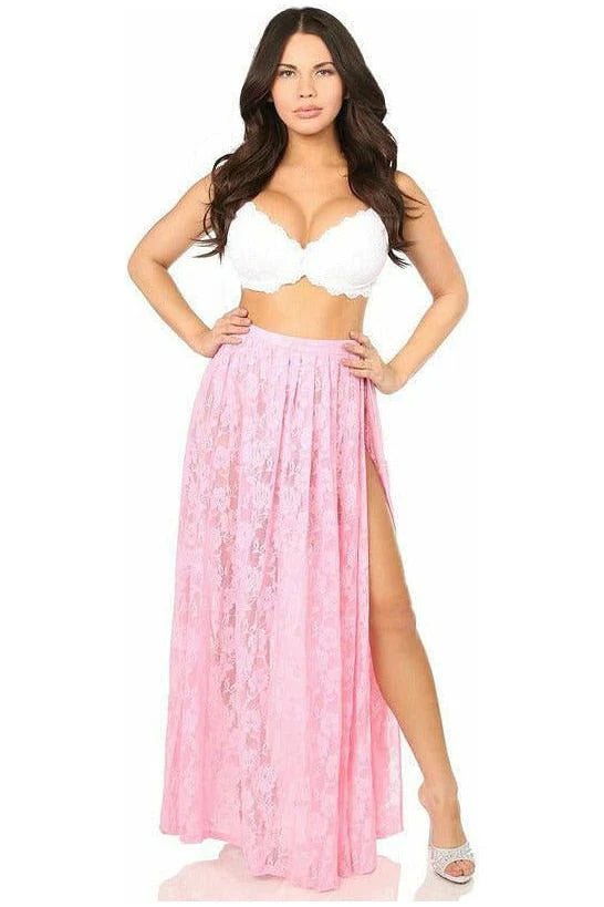 Sex toys with mild settings-Sheer Lace Maxi Skirt