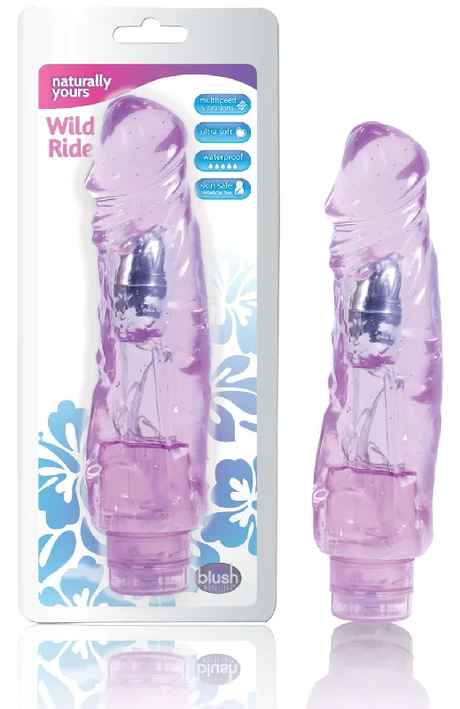 Vibrator solid grasp-Wild Ride Purple Vibrator – Realistic Vibrating Dildo with Veins, Bendable Design