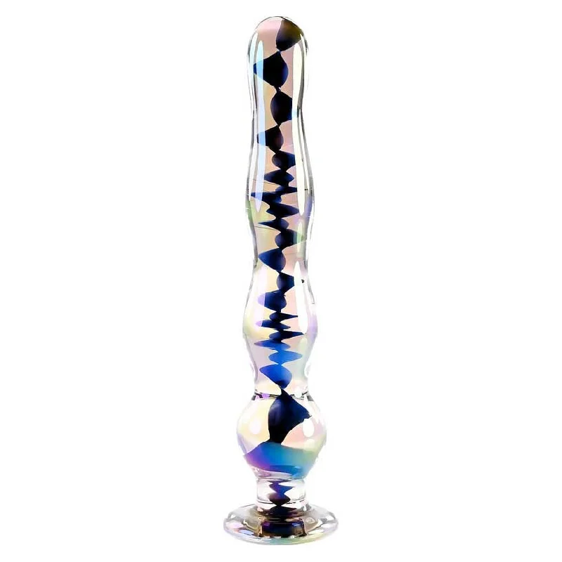 low-vibe-dildo-Playboy Jewels Iridescent Glass Wand Dildo