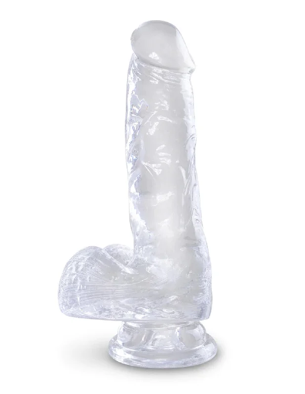 BDSM toy whip themes-King Cock 6 Inch Suction Cup Dildo with Balls