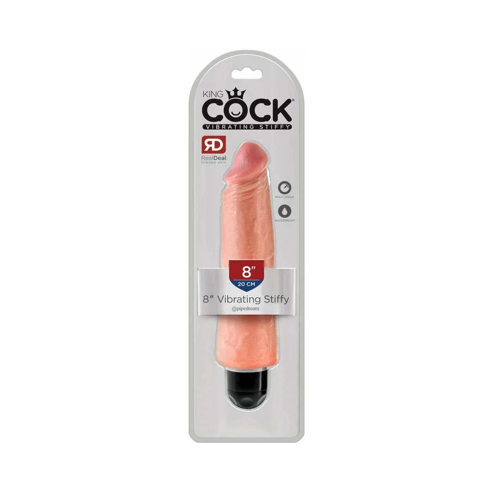 prism-dildo-Pipedream King Cock 8 in. Vibrating Stiffy Realistic Dildo