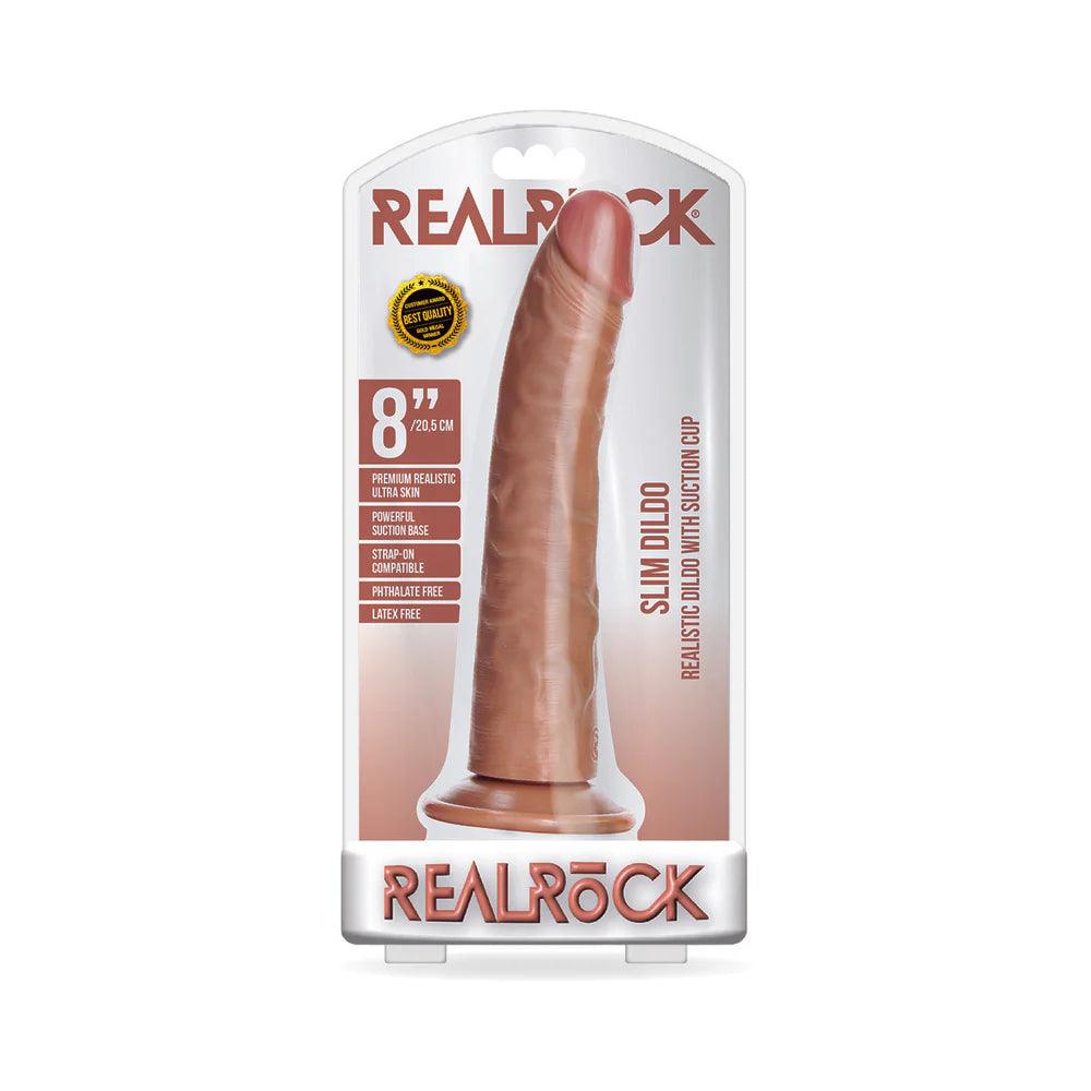 opal-dildo-RealRock Realistic 8 in. Slim Dildo With Suction Cup