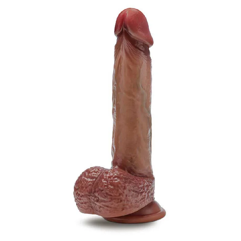 86 textural-dildo-Renaissance Raphael 9.5" Realistic Dual Density Dildo with Sliding Foreskin and Squeezable Balls