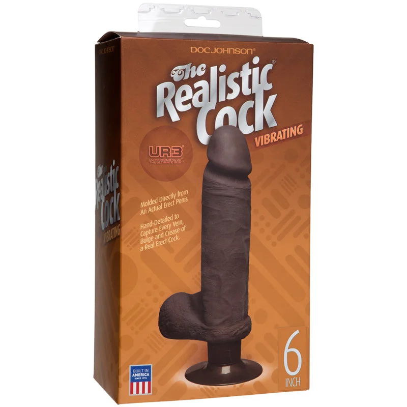 Vibrator artful shape-The Vibro Realistic Cock UR3 Vibrator 6 Inch - Brown