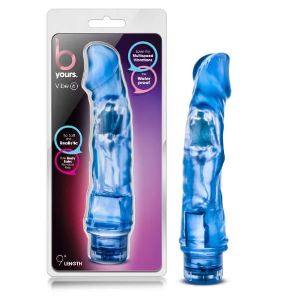 Vibrator twin joy-B Yours Vibe 6 Blue Realistic Vibrator