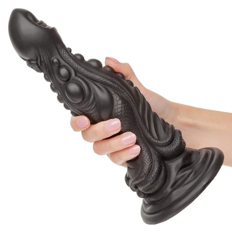 foam-layered-dildo-The Colossus Extreme 9.75 Inch Thick Textured Silicone Monster Dong