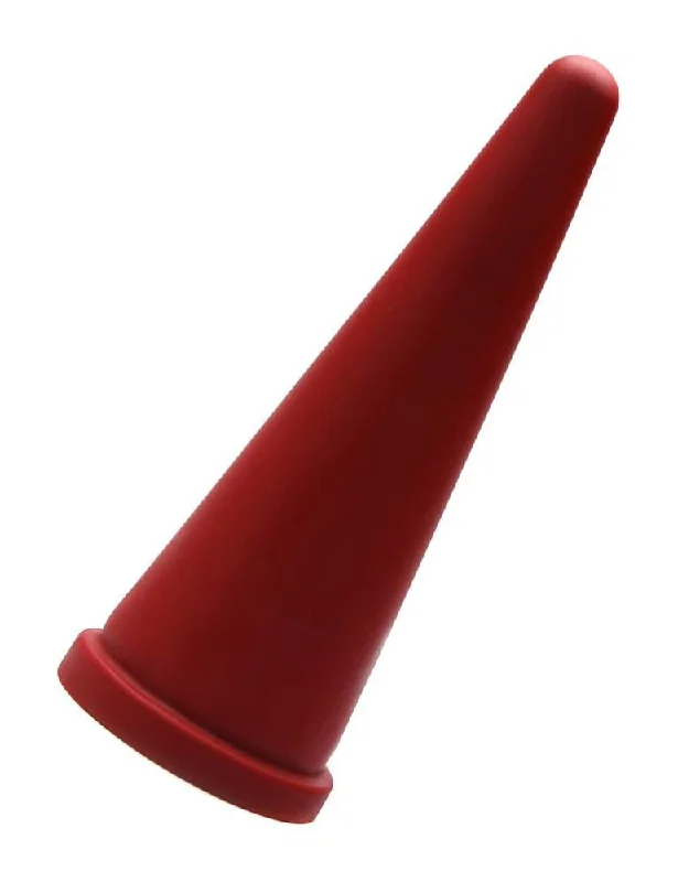 BDSM toy blindfold themes-Tantus Cone XL Silicone Anal Trainer, Red